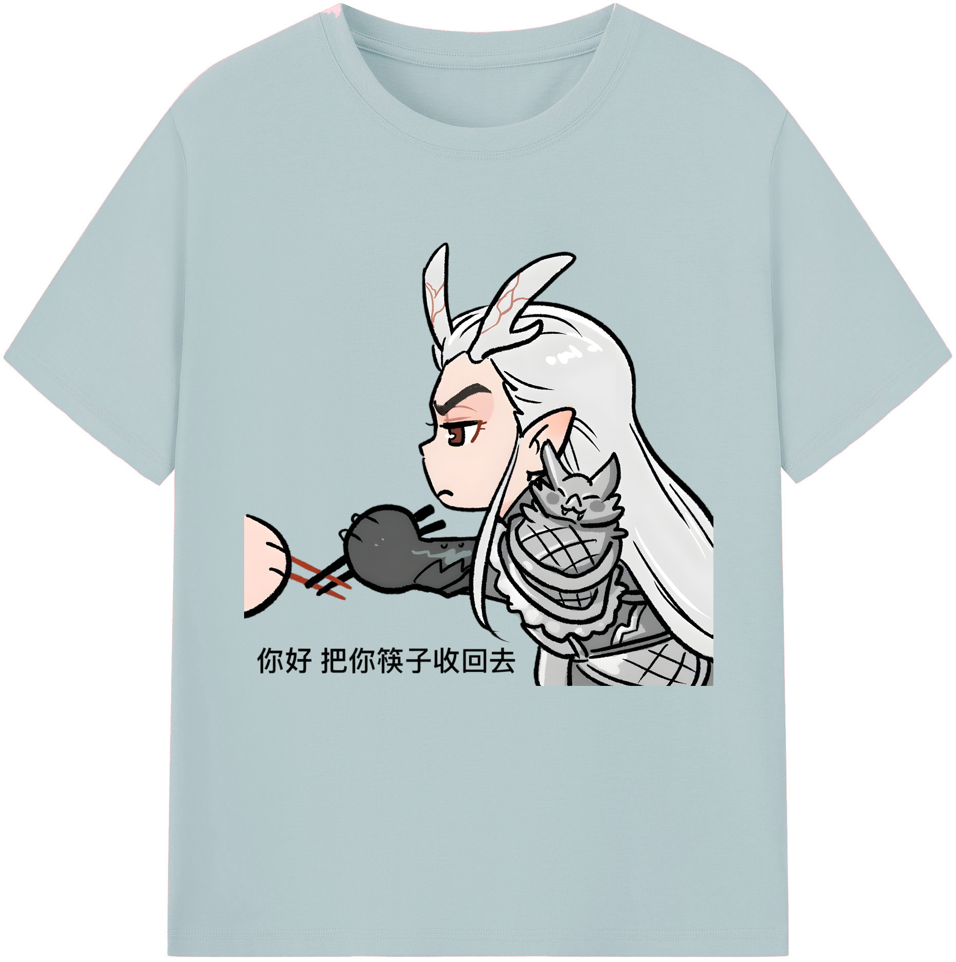（画像用） Ne Zha 2 ナタ 魔童の大暴れ 綿100％半袖Tシャツ（フロントプリント）